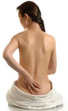 Pain in the back with spinal osteochondrosis