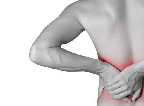 Back pain in the lumbar region