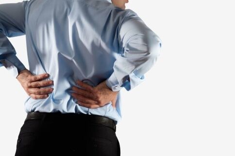 Lower back pain in a man